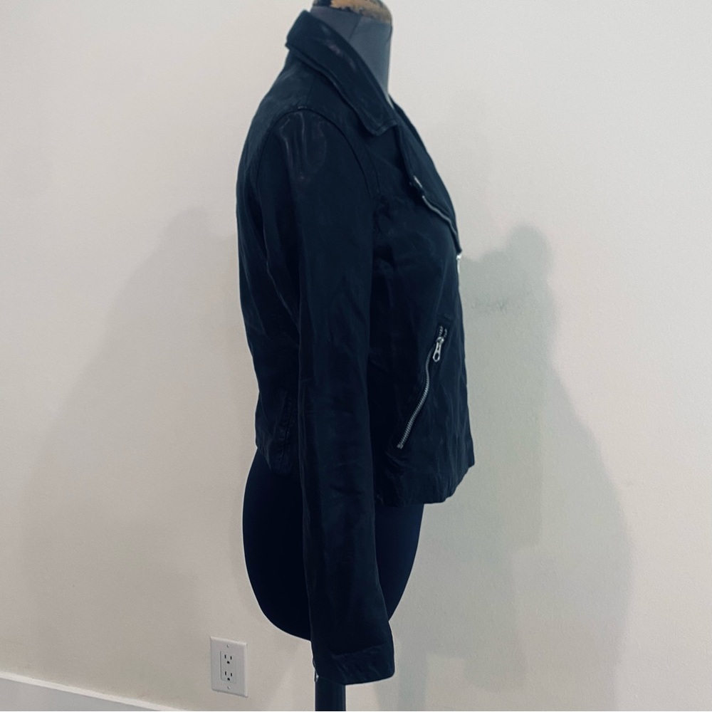 MADEWELL THE WASHED LEATHER MOTORCYCLE JACKET BIKER BLACK SIZE SMALL MOTO - Picture 3 of 7